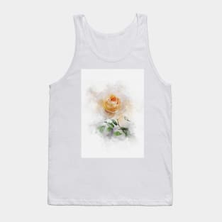 Yellow Rose Watercolor Tank Top